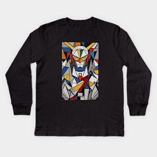 Portrait of Mecha Kids Long Sleeve T-Shirt